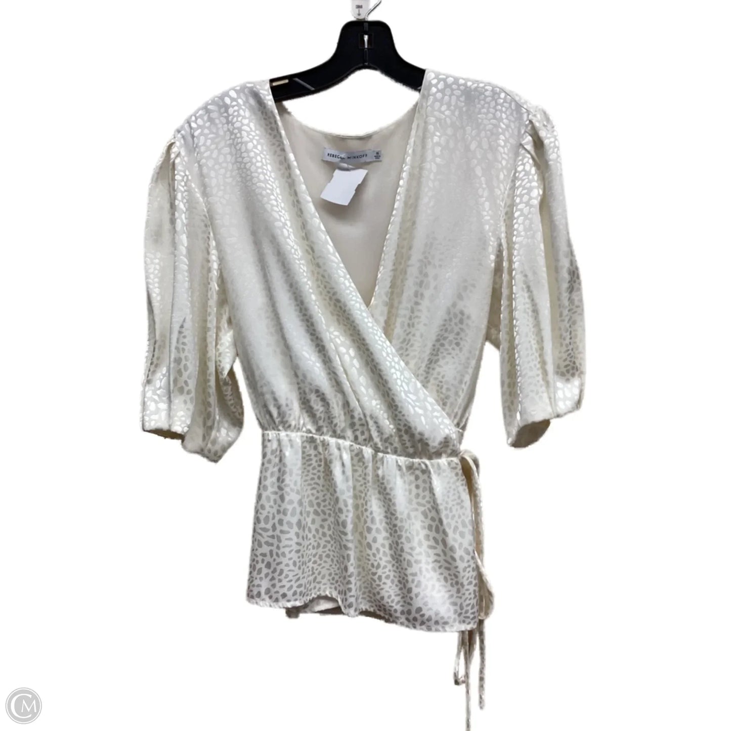 Top Short Sleeve Designer By Rebecca Minkoff In White, Size: M