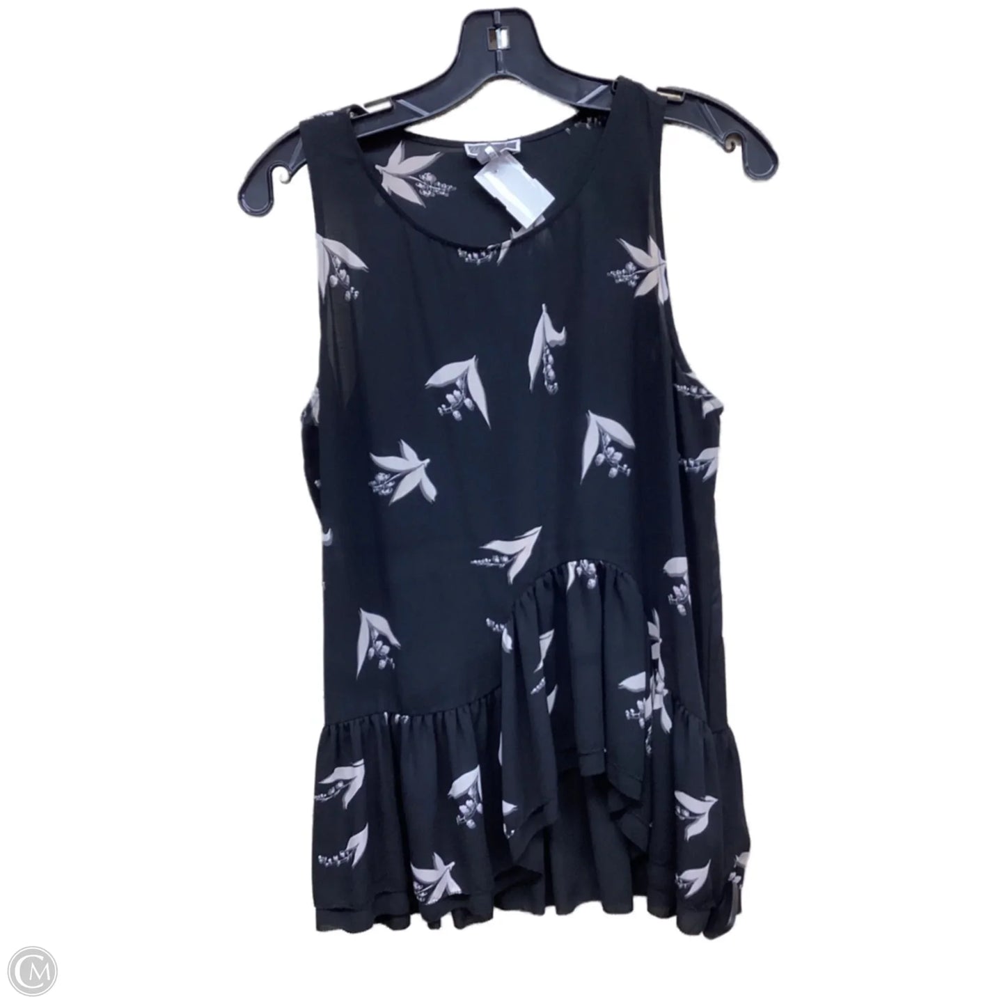 Top Sleeveless By Chelsea 28 In Black, Size: M