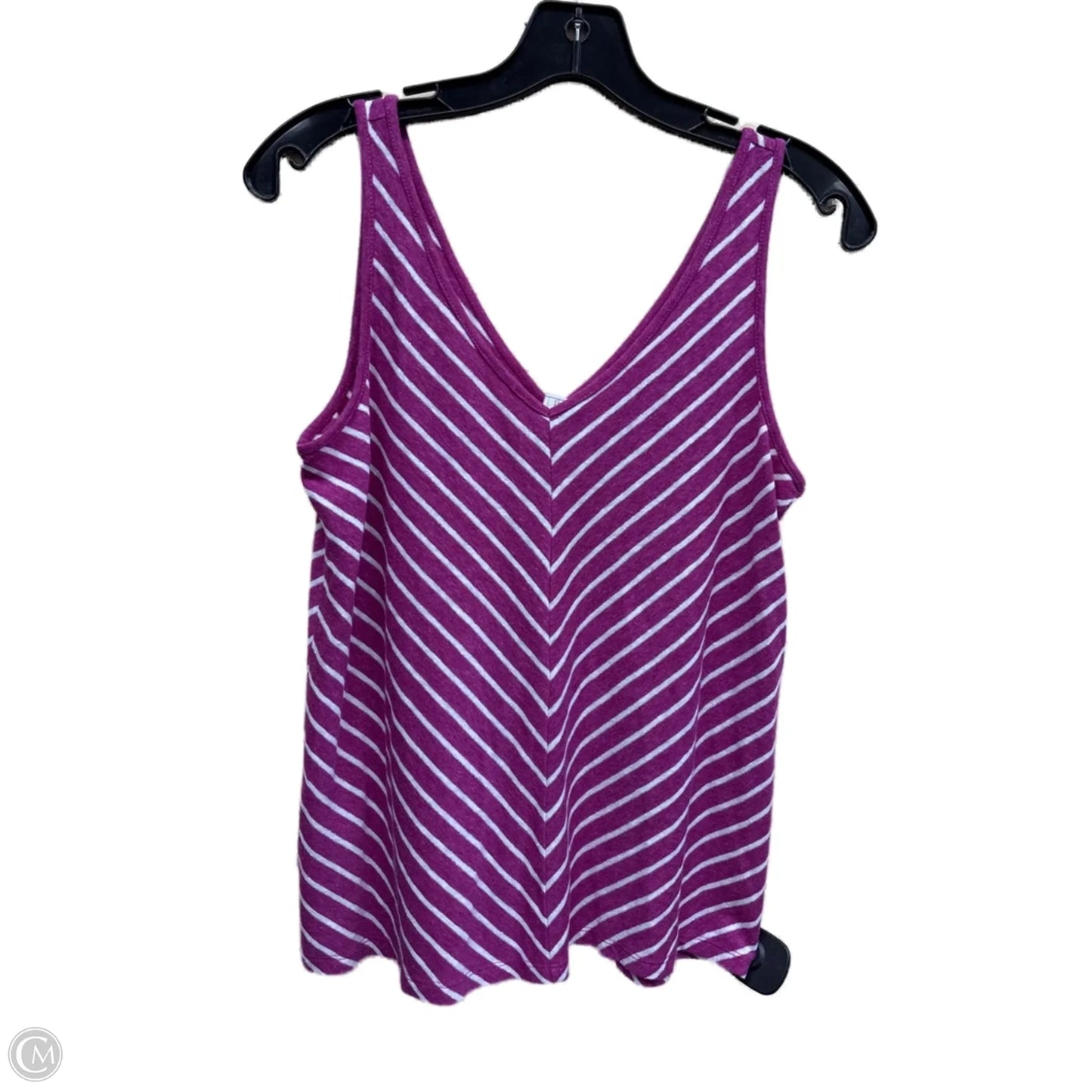 Top Sleeveless By Loft In Striped Pattern, Size: Xs