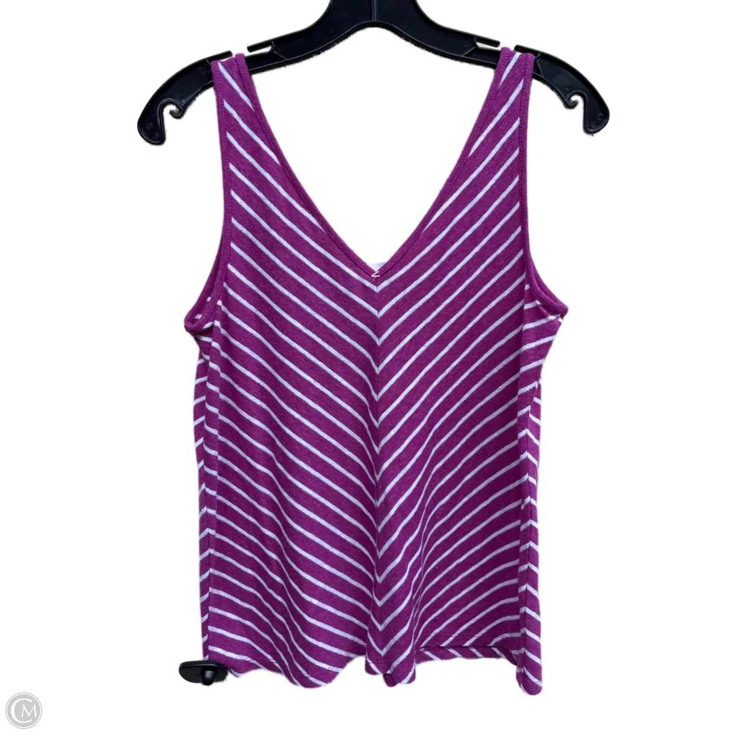 Top Sleeveless By Loft In Striped Pattern, Size: Xs