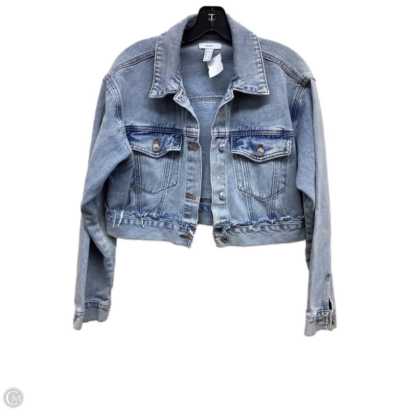 Jacket Denim By Forever 21 In Blue Denim, Size: M