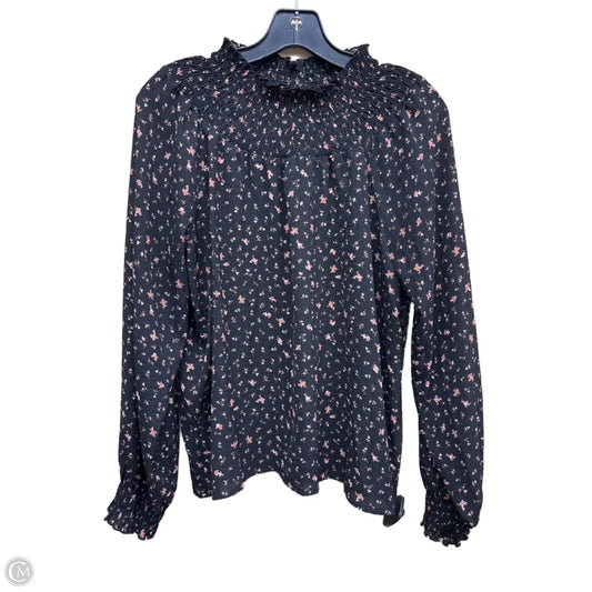 Top Long Sleeve By Madewell In Floral Print, Size: M