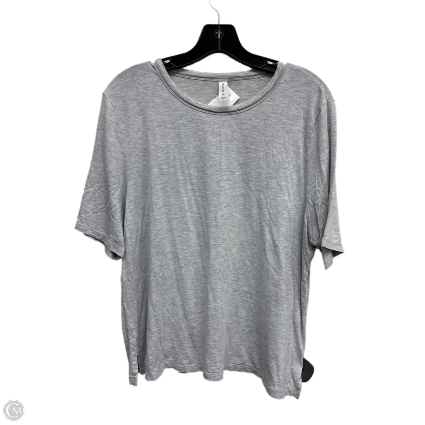 Athletic Top Short Sleeve By Athleta In Grey, Size: M