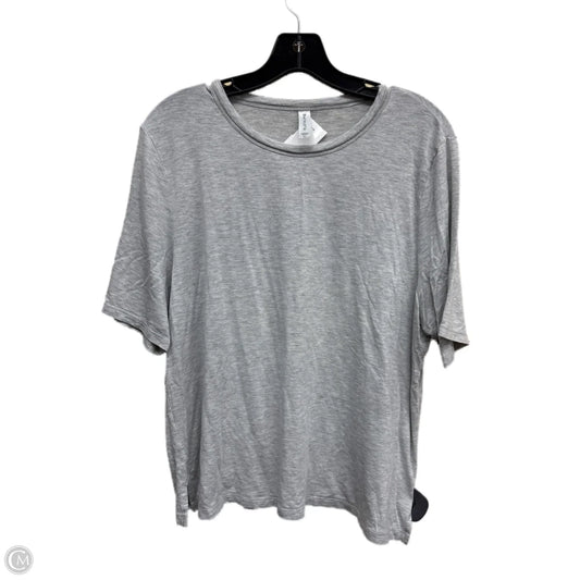 Athletic Top Short Sleeve By Athleta In Grey, Size: M