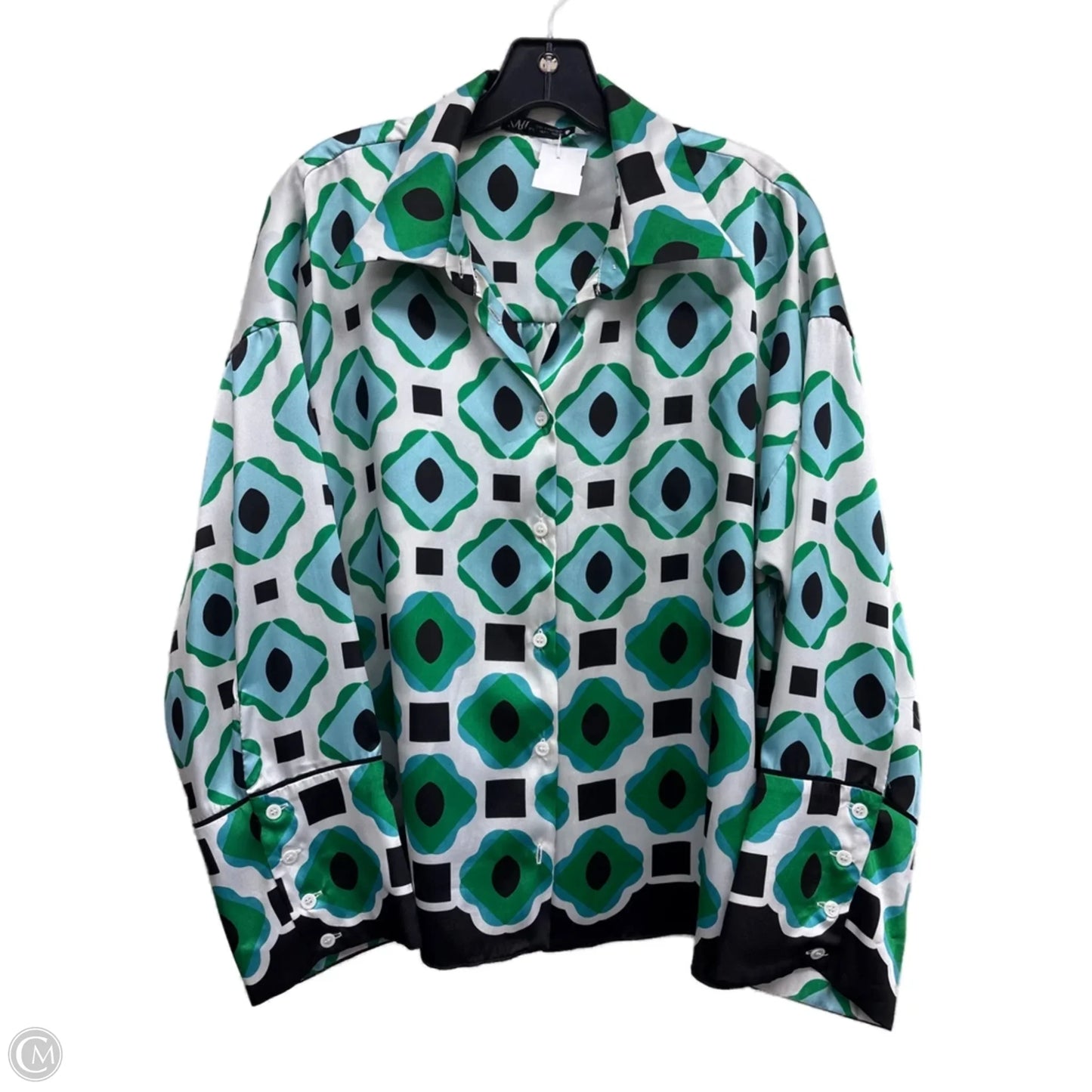 Top Long Sleeve By Zara In Multi-colored, Size: L