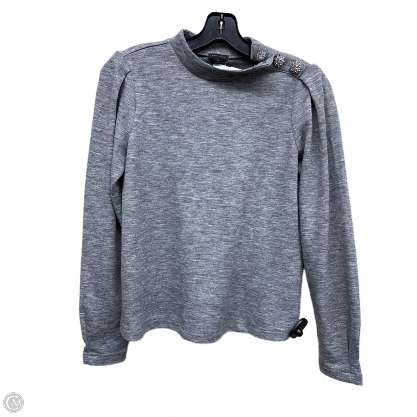 Top Long Sleeve By Ann Taylor In Grey, Size: Xs