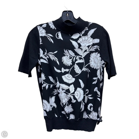 Top Short Sleeve By Ann Taylor In Blue & White, Size: Xs