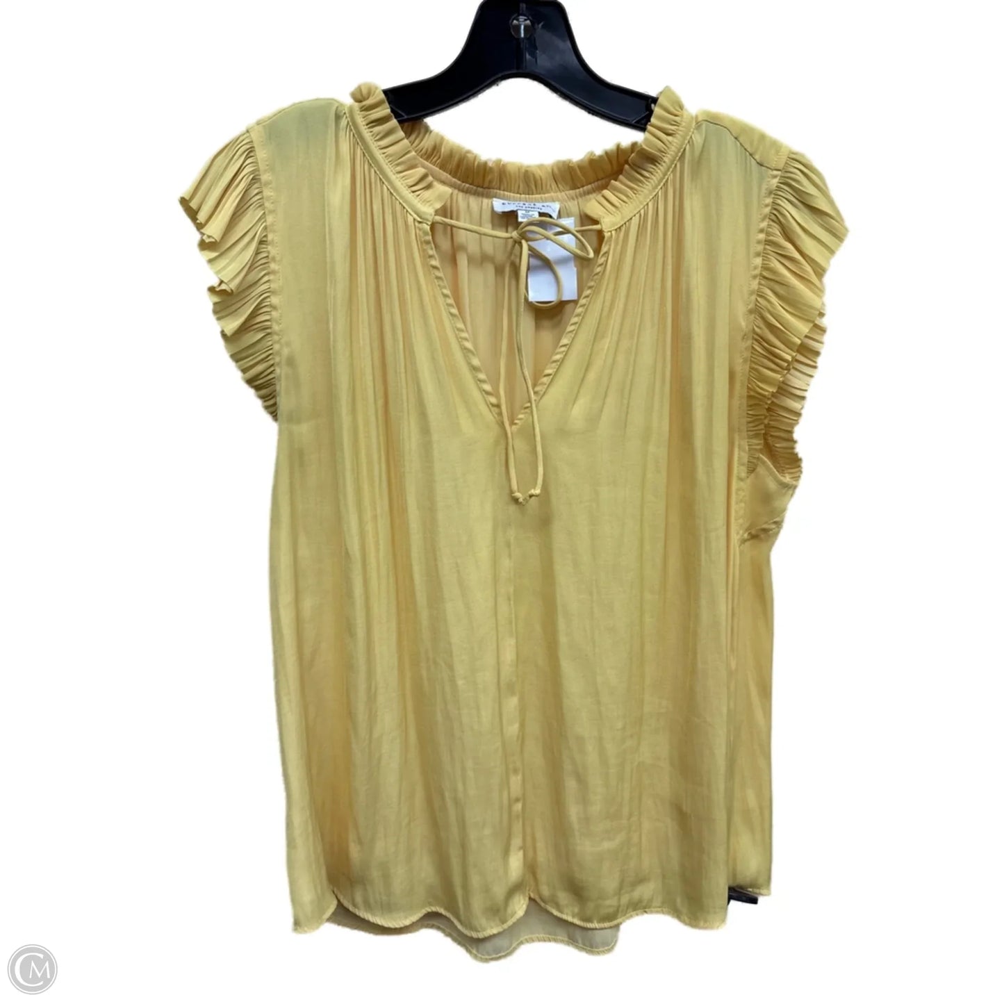 Top Short Sleeve By Current Elliott In Yellow, Size: M