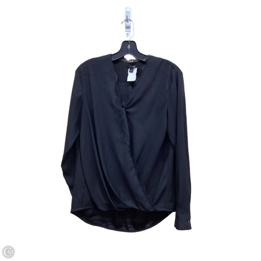Top Long Sleeve By Ann Taylor In Black, Size: S