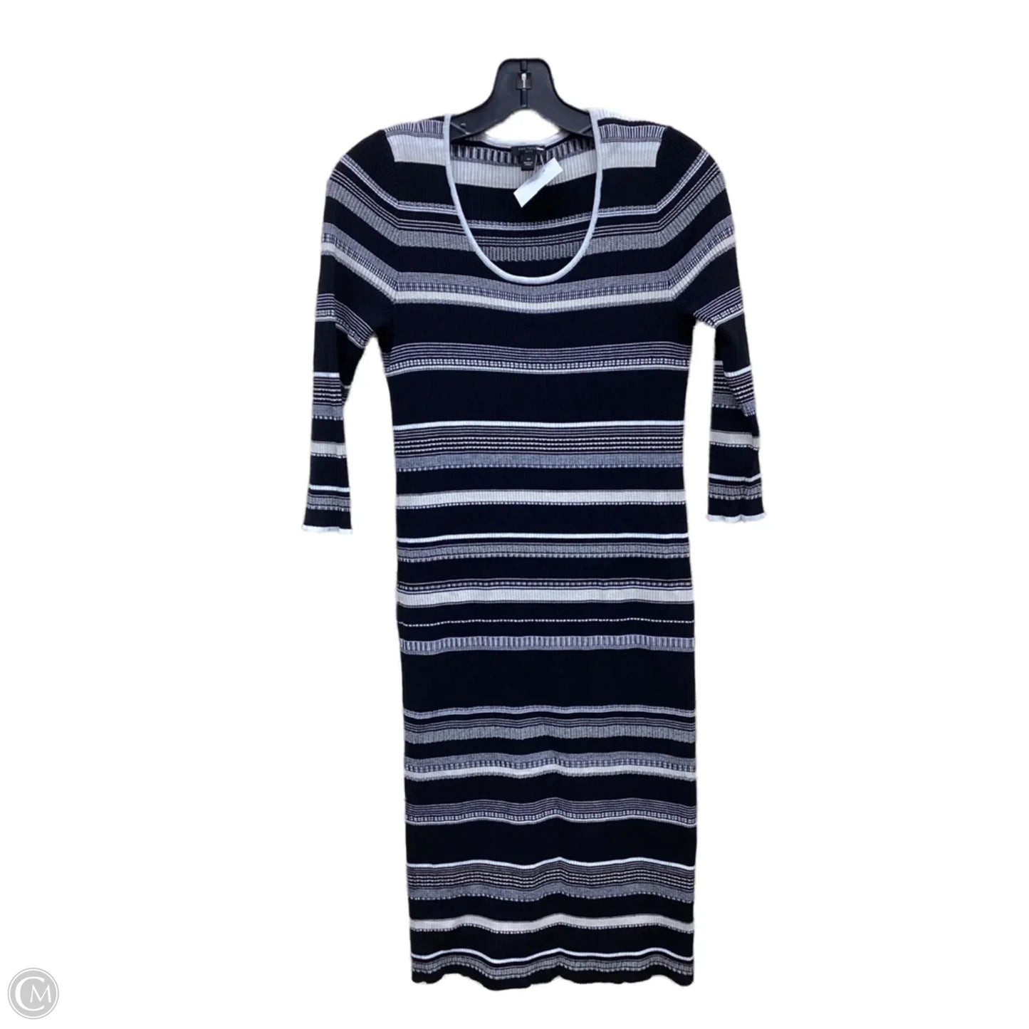 Dress Casual Midi By Ann Taylor In Black, Size: M
