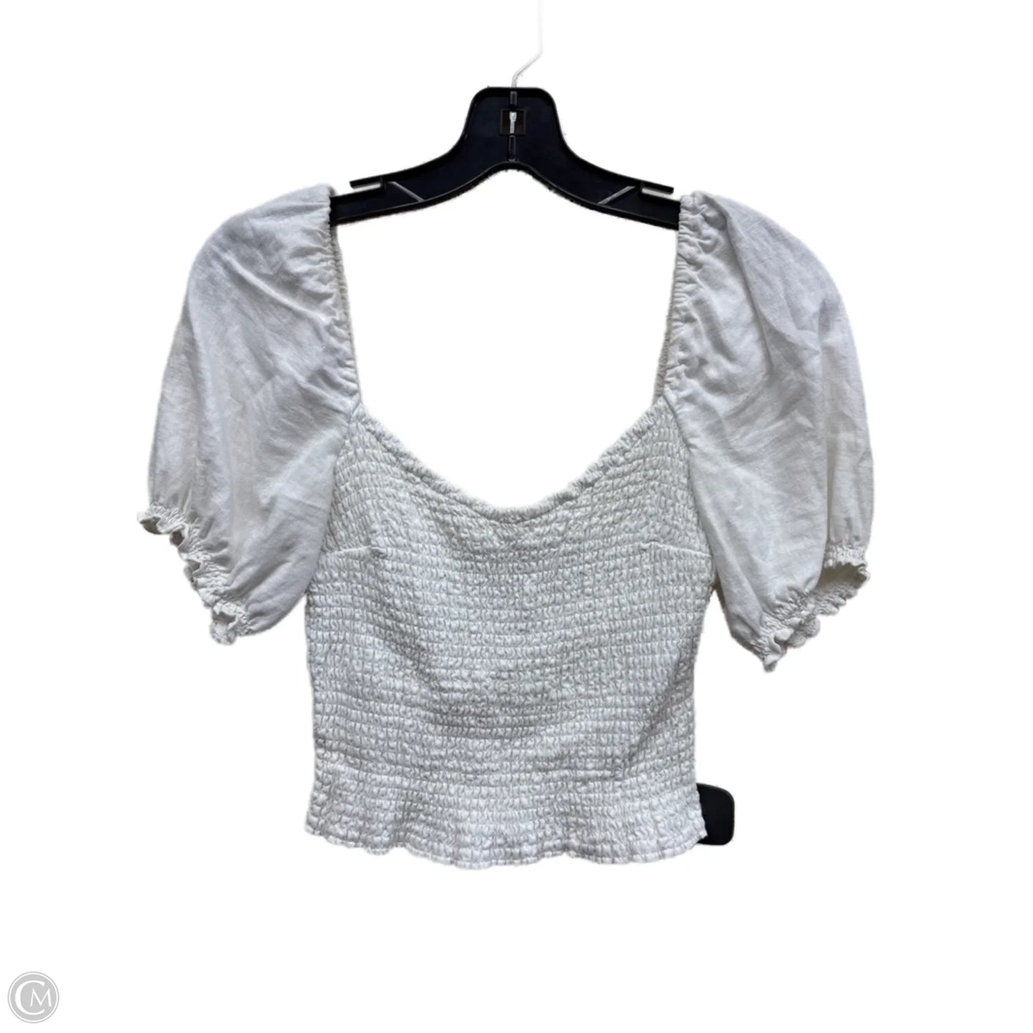 Top Short Sleeve By Abercrombie And Fitch In White