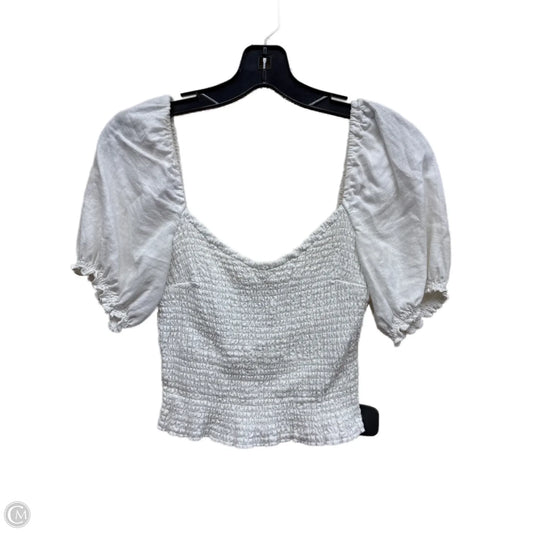 Top Short Sleeve By Abercrombie And Fitch In White