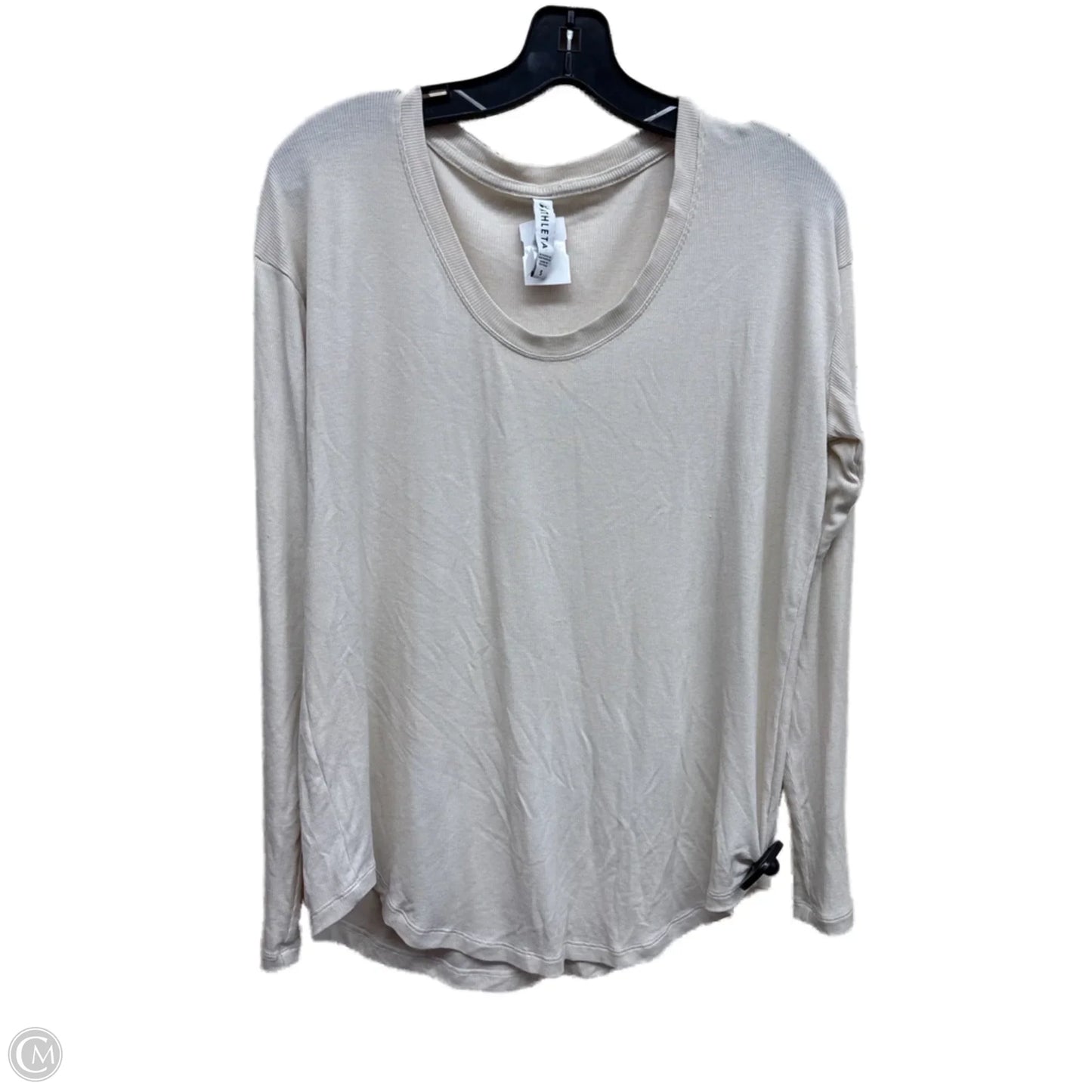 Athletic Sweatshirt Crewneck By Athleta In Tan, Size: S