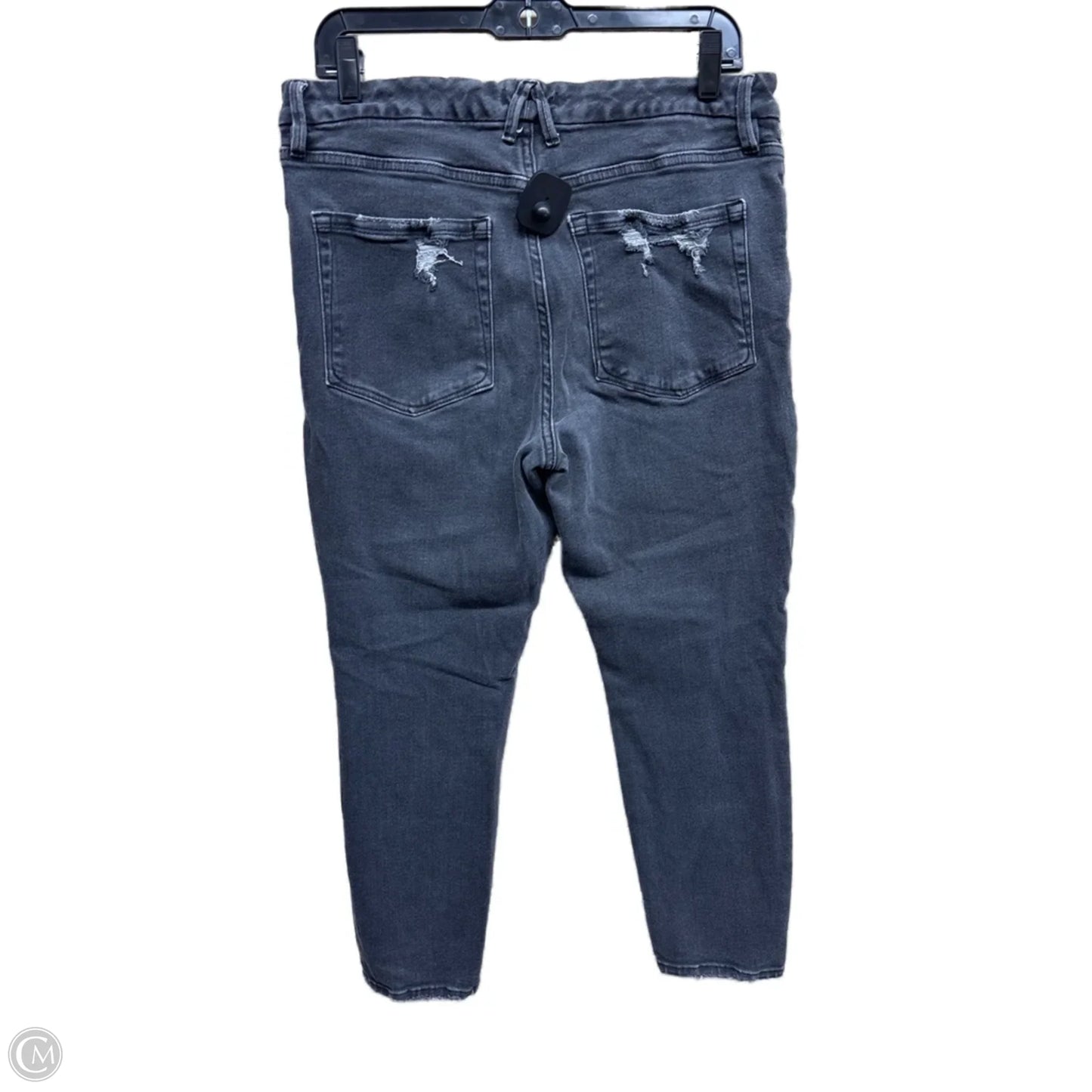 Jeans Straight By Good American In Black Denim, Size: 14