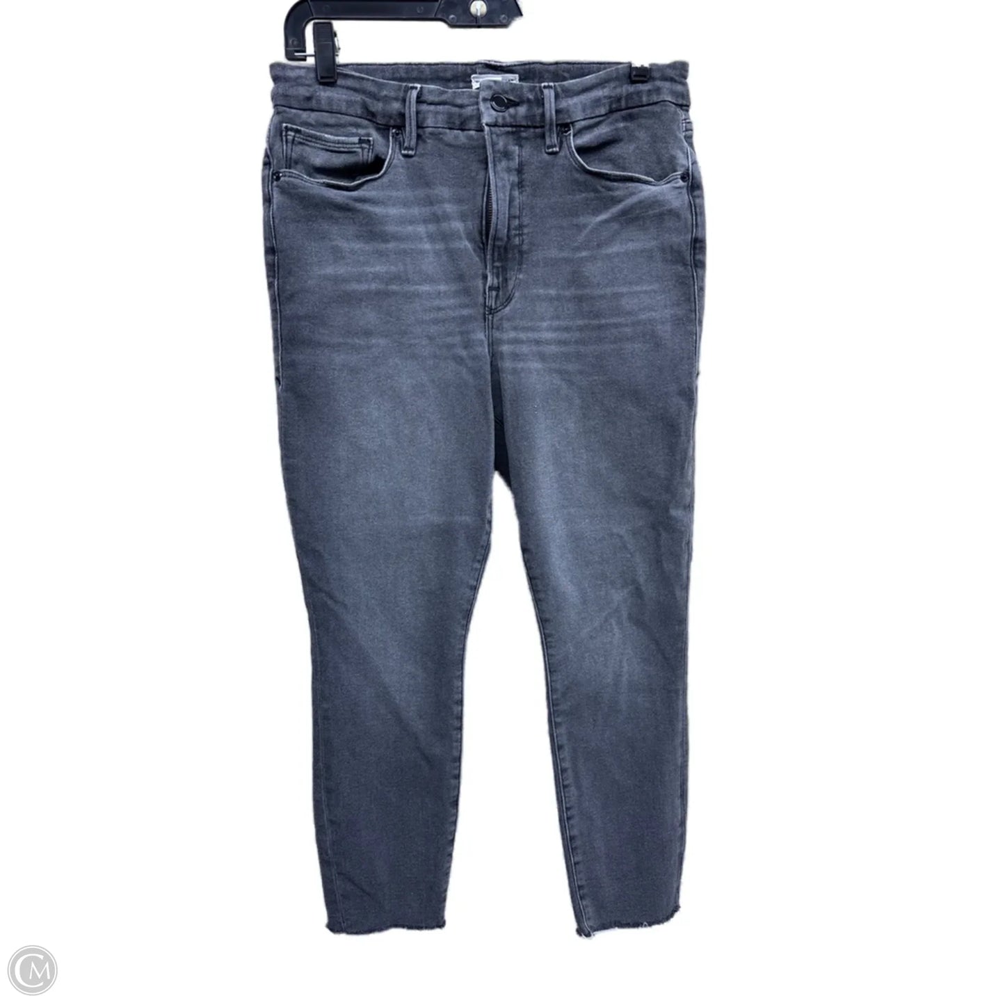 Jeans Skinny By Good American In Black Denim, Size: 14