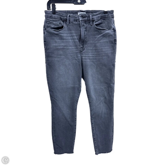 Jeans Skinny By Good American In Black Denim, Size: 14