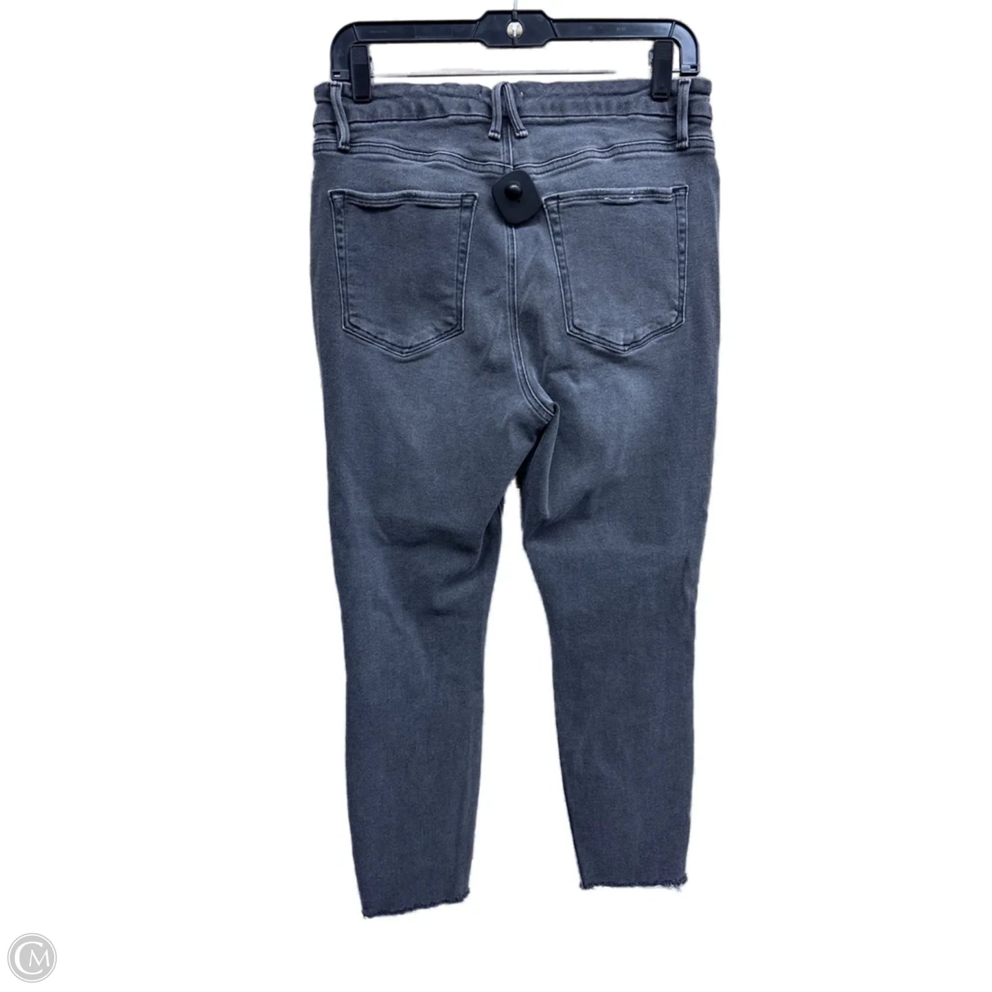 Jeans Skinny By Good American In Black Denim, Size: 14