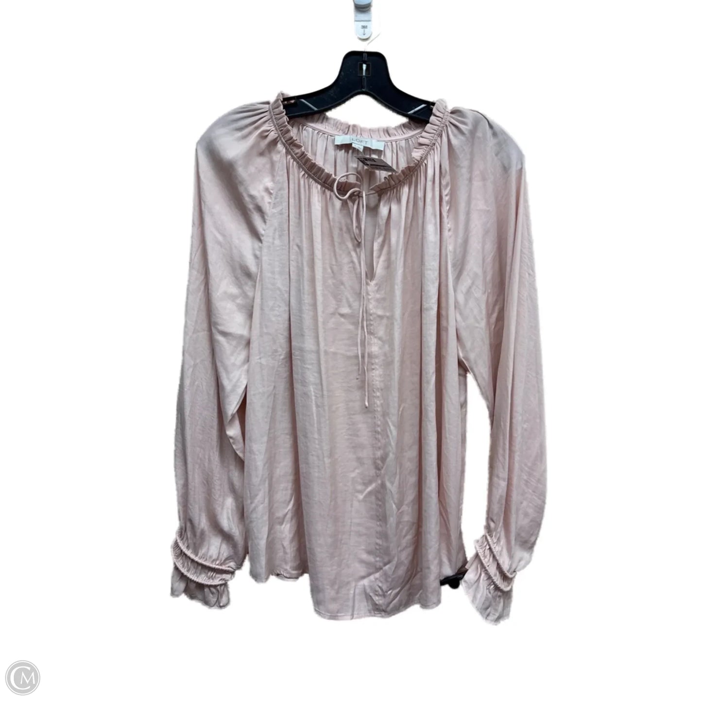 Top Long Sleeve By Loft In Pink, Size: M