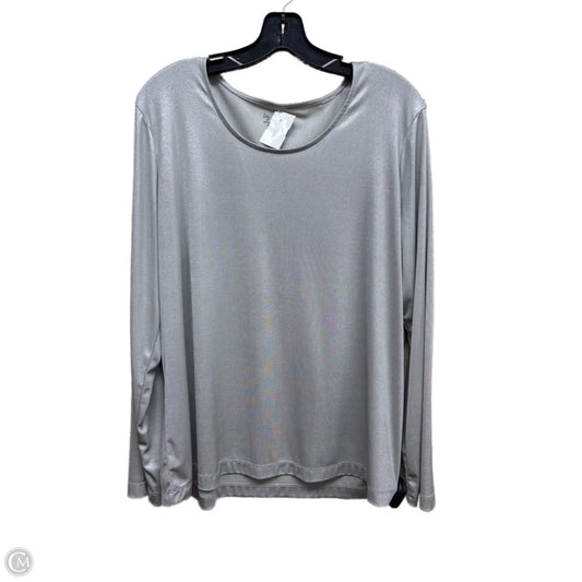 Top Long Sleeve By Chicos In Grey, Size: L