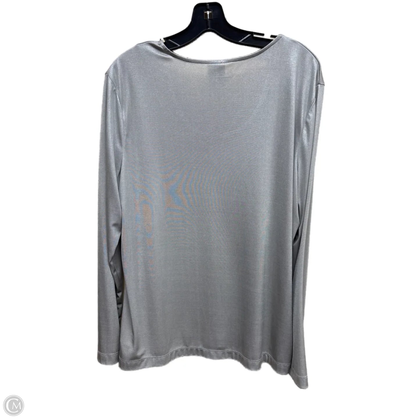 Top Long Sleeve By Chicos In Grey, Size: L