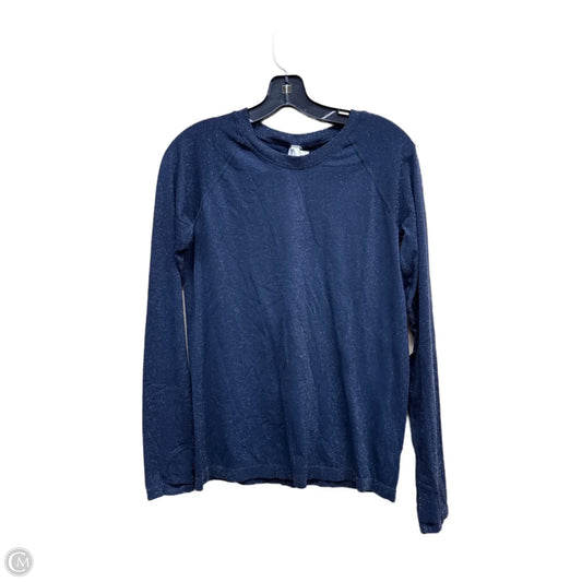 Athletic Top Long Sleeve Crewneck By Athleta In Blue, Size: L
