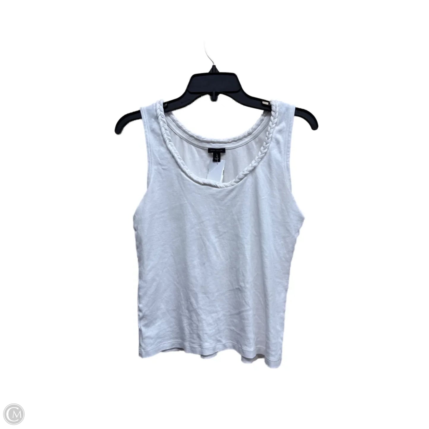 Top Sleeveless By Ann Taylor In White, Size: M