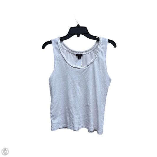 Top Sleeveless By Ann Taylor In White, Size: M