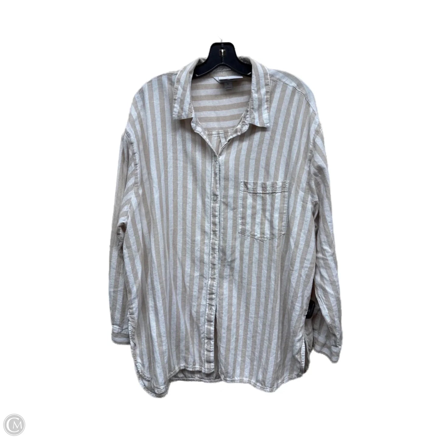 Top Long Sleeve By Old Navy In Striped Pattern, Size: Xl