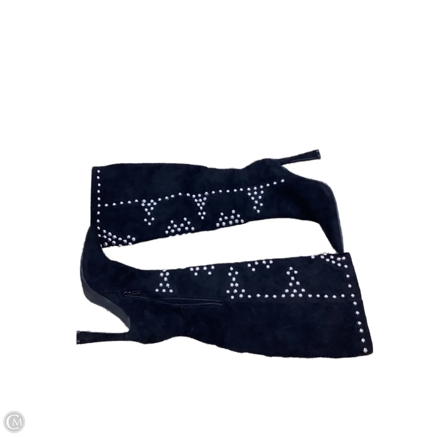 Boots Knee Heels By Clothes Mentor In Black, Size: 5.5