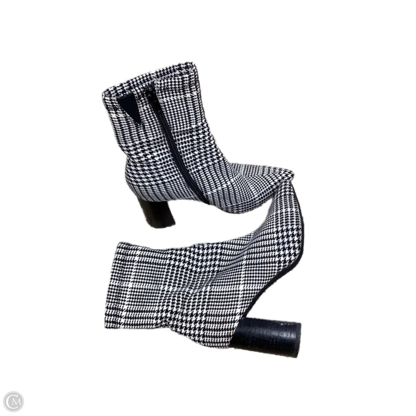 Boots Ankle Heels By Jeffery Campbell In Black & White, Size: 6