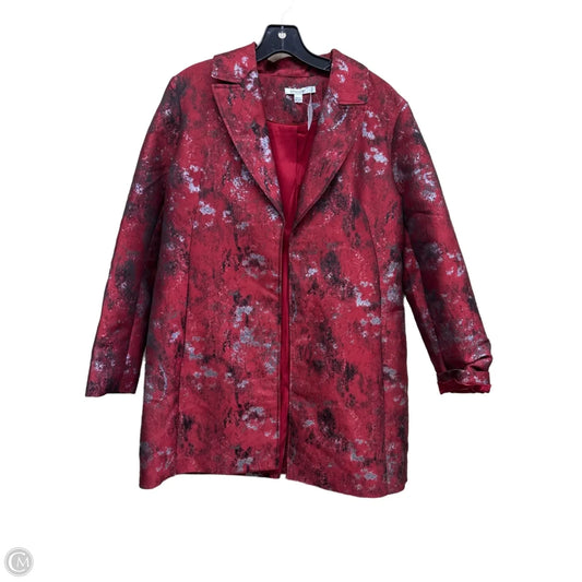 Jacket Other By Chicos In Red & Silver, Size: M