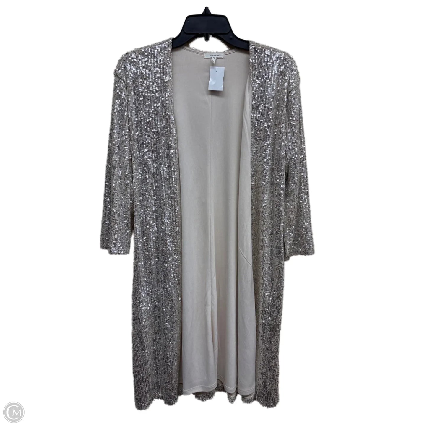 Sweater Cardigan By Maurices In Silver, Size: M