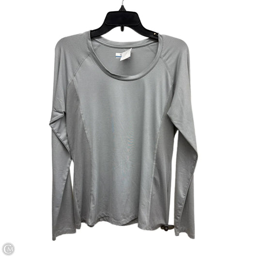 Athletic Top Long Sleeve Crewneck By Columbia In Striped Pattern, Size: L