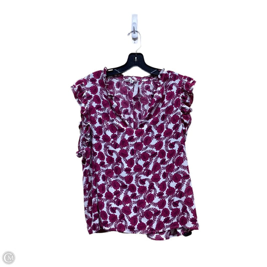 Top Short Sleeve By Bb Dakota In Floral Print, Size: Xl