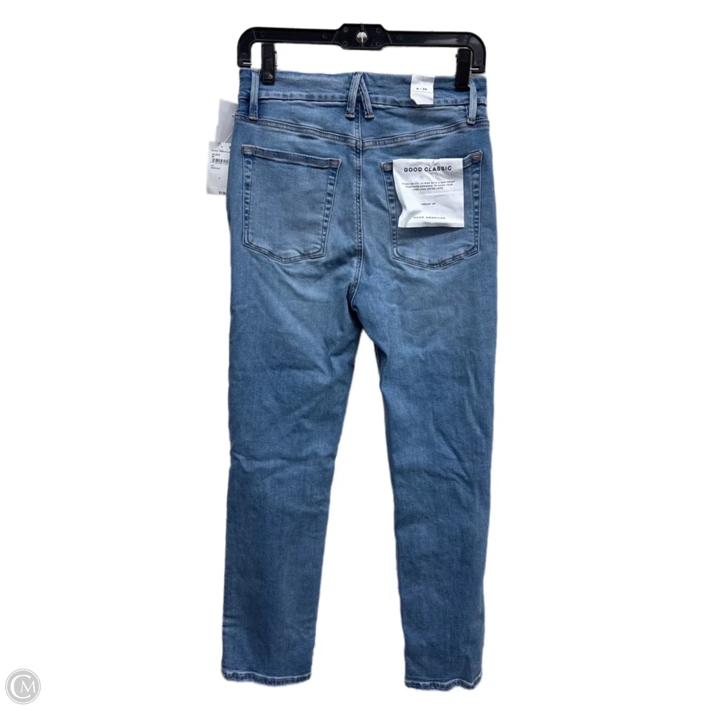 Jeans Straight By Good American In Blue Denim, Size: 8
