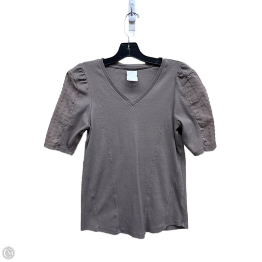 Top Short Sleeve By Maurices In Grey, Size: S