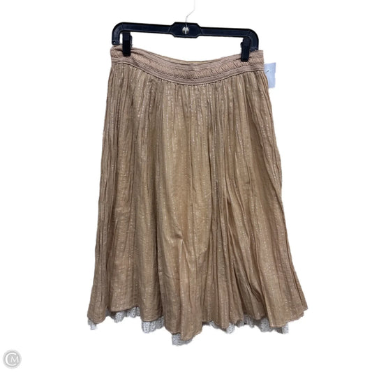 Skirt Midi By Express In Tan, Size: Xs