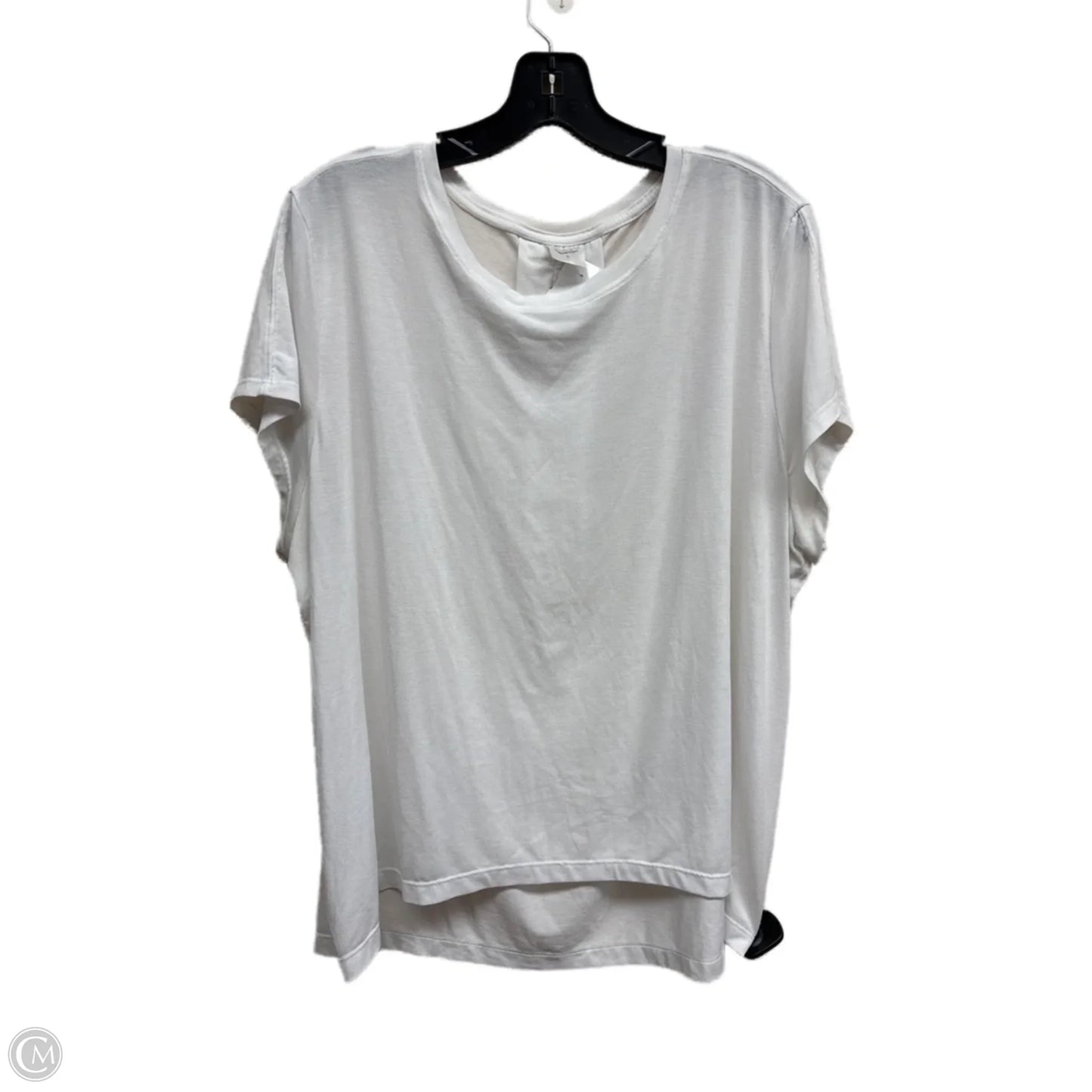 Athletic Top Short Sleeve By Athleta In White, Size: L