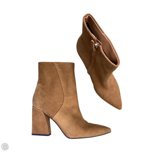 Boots Ankle Heels By Franco Sarto In Brown, Size: 10
