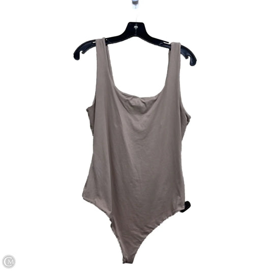 Bodysuit By Clothes Mentor In Tan, Size: 1x