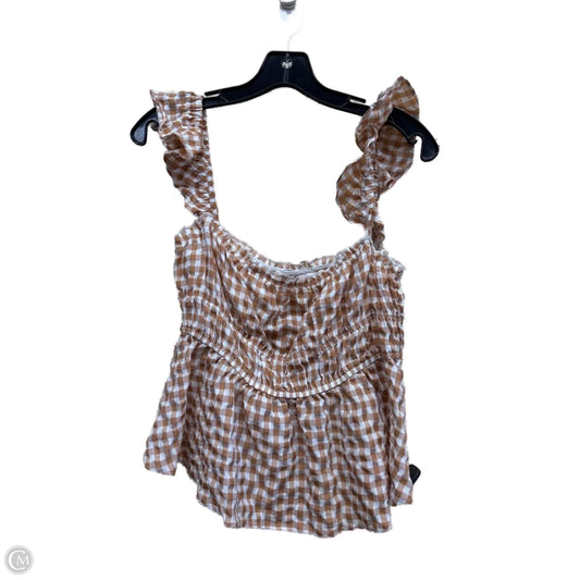 Top Sleeveless By Clothes Mentor In Plaid Pattern, Size: L