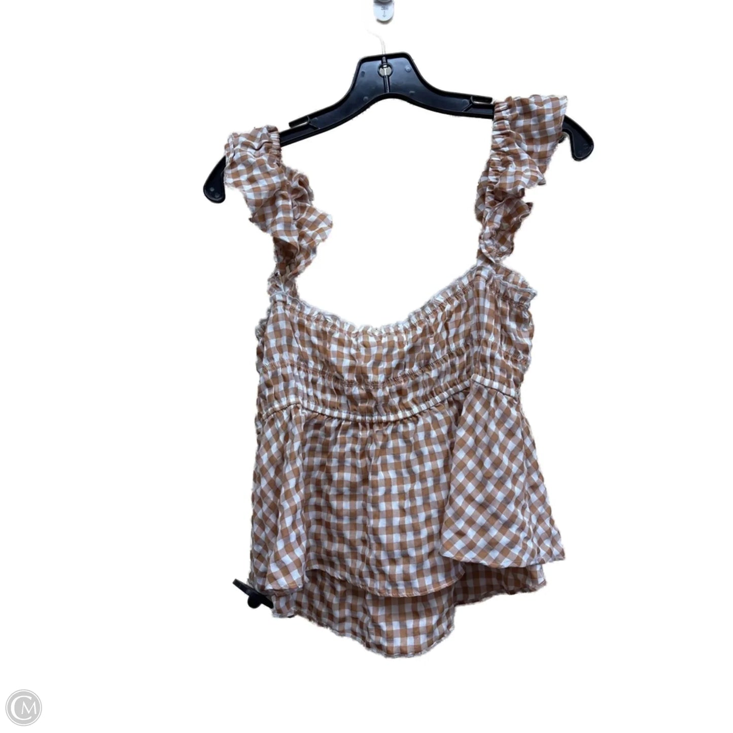 Top Sleeveless By Clothes Mentor In Plaid Pattern, Size: L