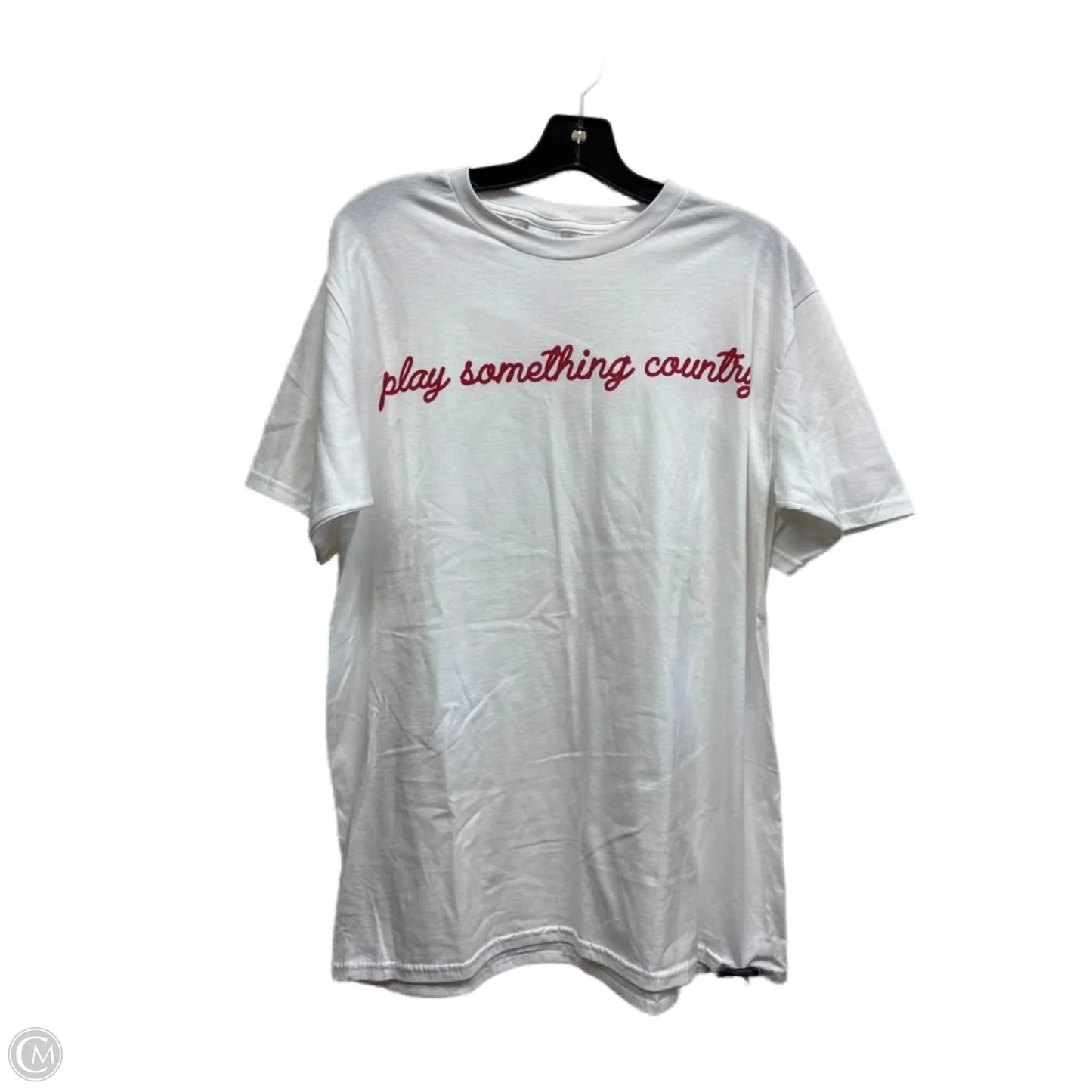 Top Short Sleeve By Clothes Mentor In White