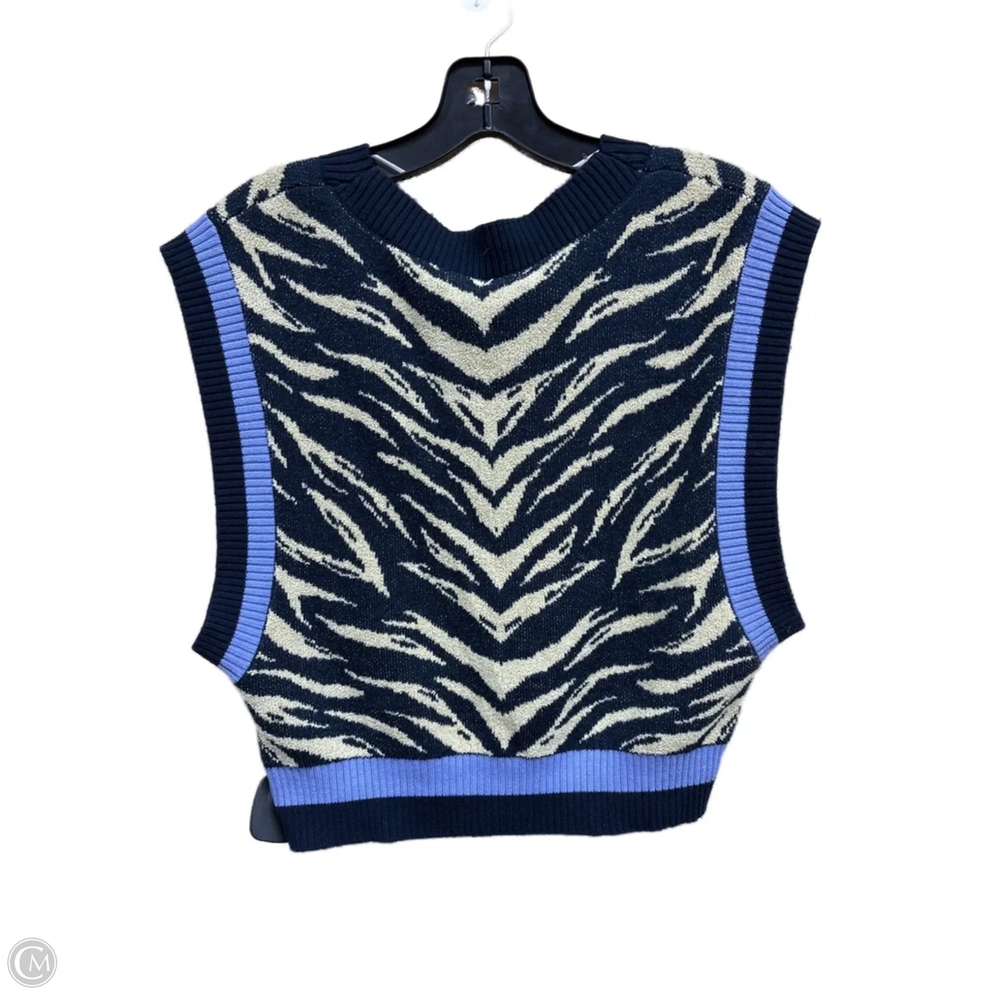 Top Sleeveless By Urban Outfitters In Zebra Print, Size: L