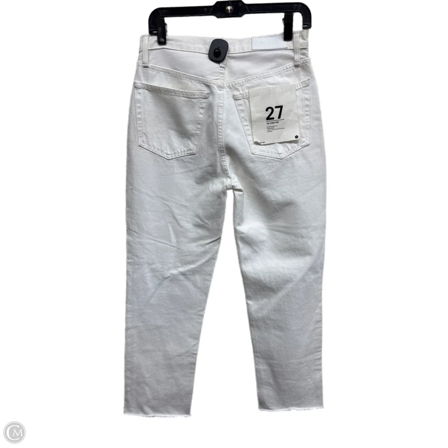 Jeans Straight By Clothes Mentor In White Denim, Size: 4