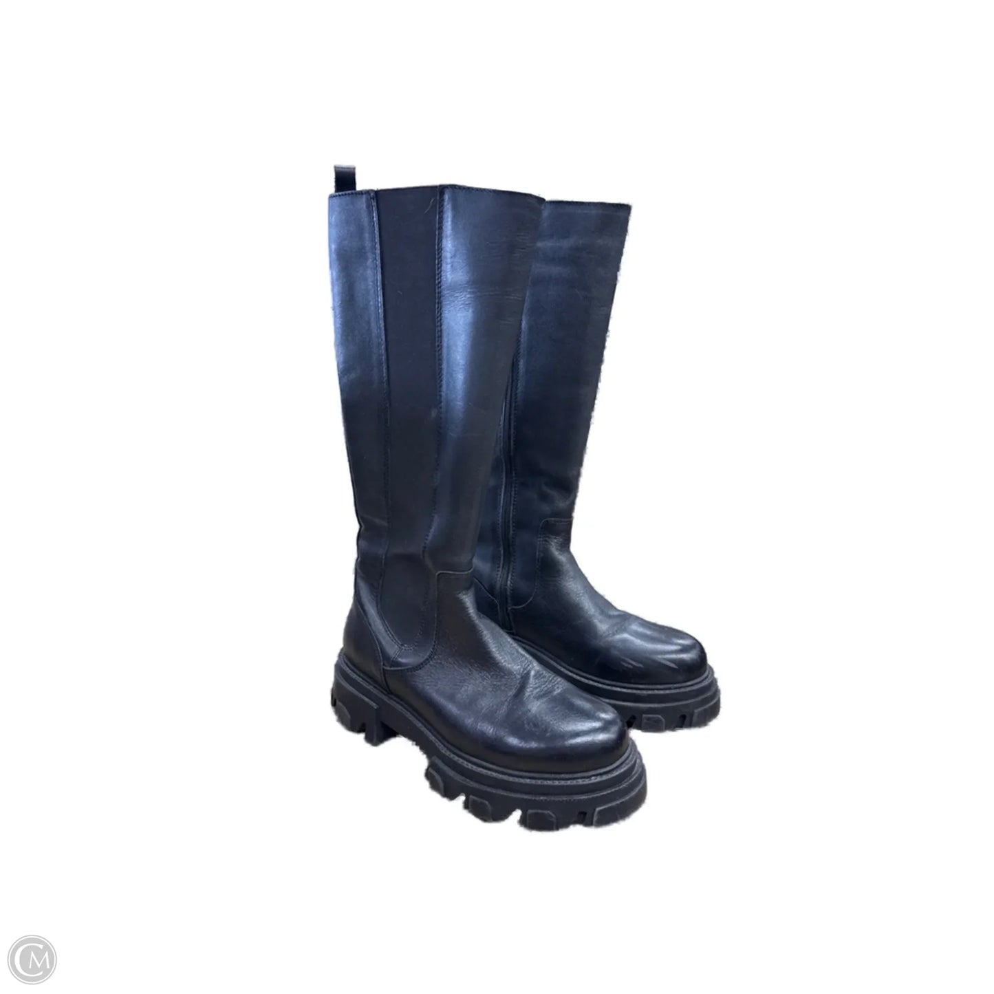 Boots Knee Flats By Steve Madden In Black, Size: 8