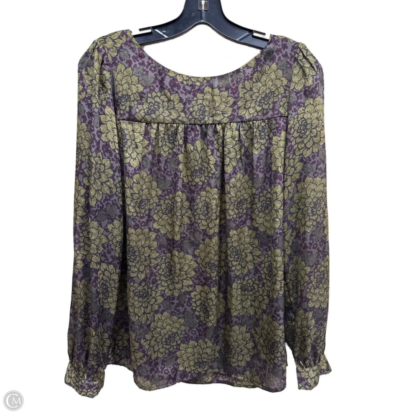 Top Long Sleeve By Loft In Multi-colored, Size: M