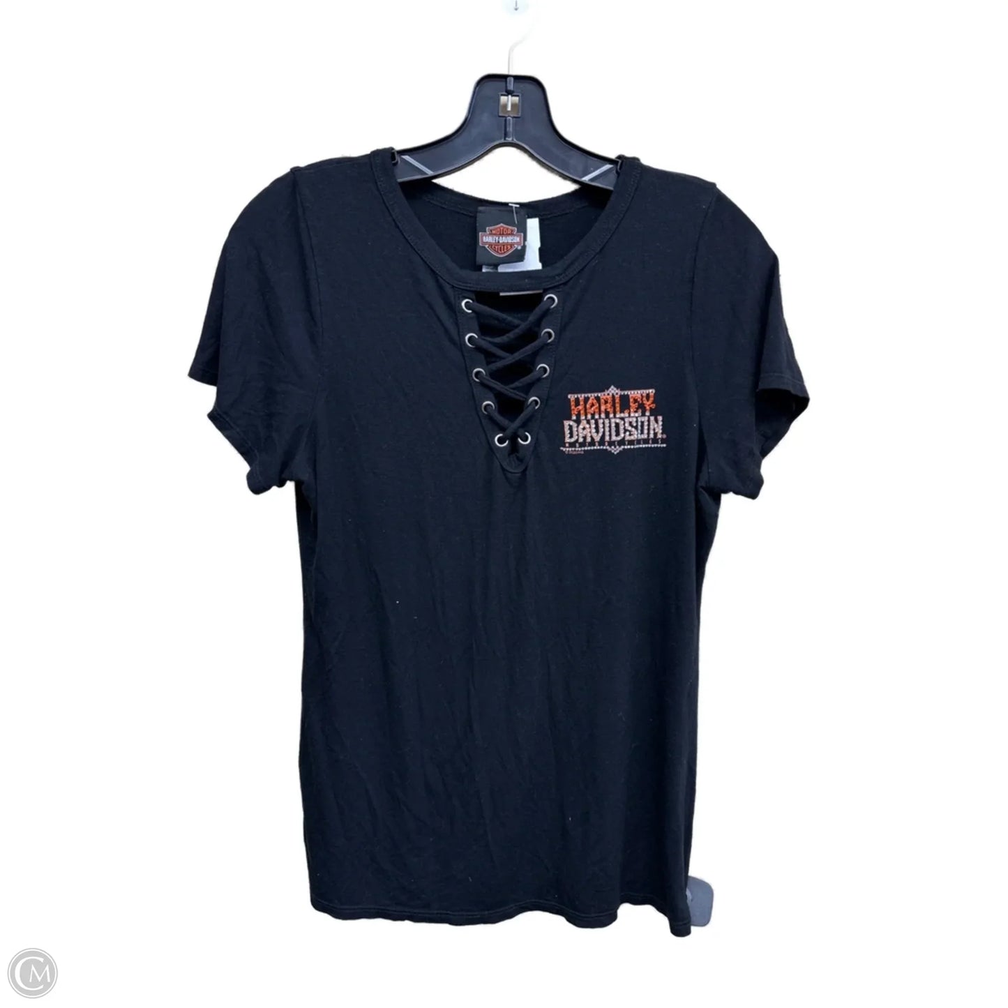Top Short Sleeve By Harley Davidson In Black, Size: M