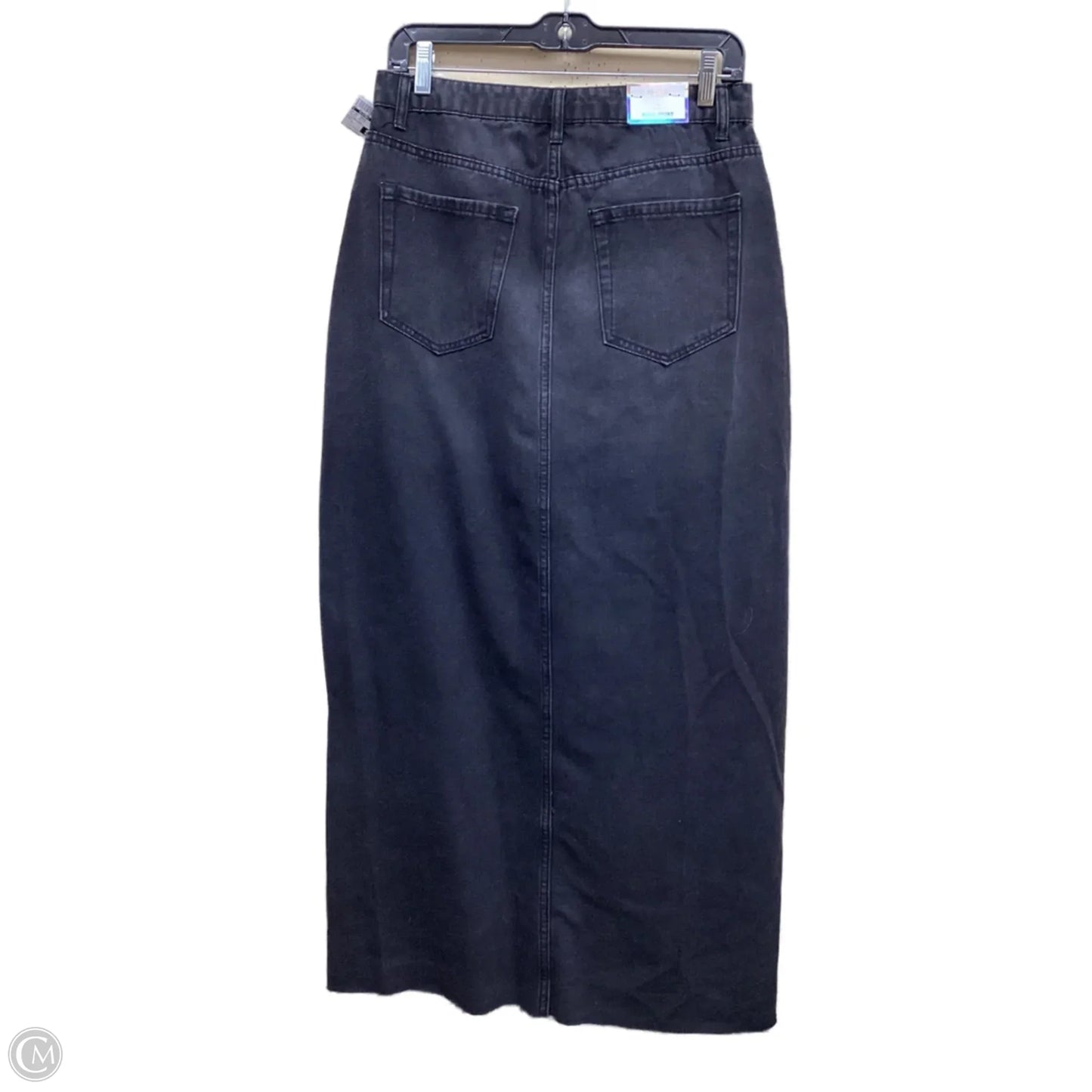 Skirt Maxi By Clothes Mentor In Black Denim, Size: L