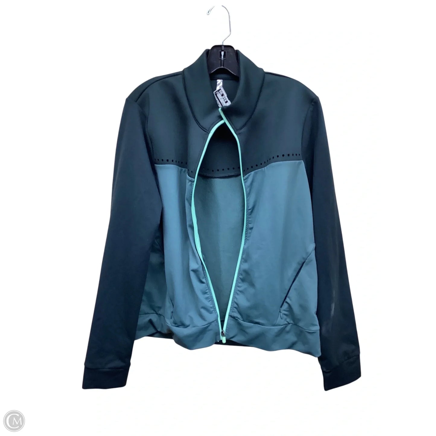 Athletic Jacket By Fabletics In Green, Size: Xl